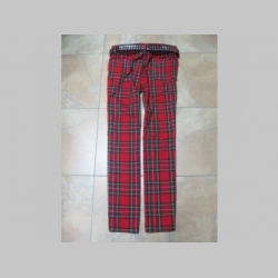 Nohavice Škótske káro TARTAN pánske aj dámske 100%bavlna 